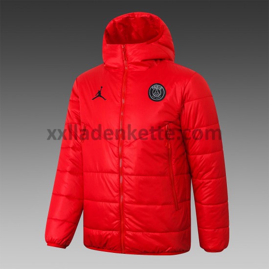 Paris Saint-Germain Herren Fußball Daunenjacke Rot