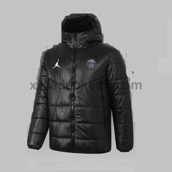 Paris Saint-Germain Herren Fußball Daunenjacke Schwarz