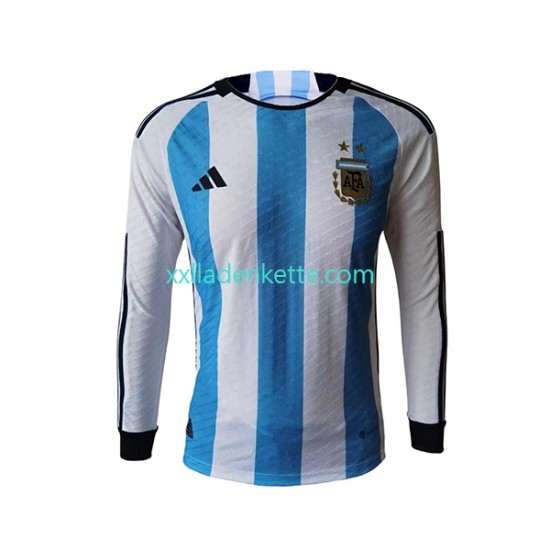 Fußballtrikot Argentinien Herren Heim World Cup 2022 Langarm