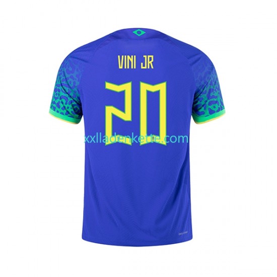 Fußballtrikot Brasilien Vinicius Junior 20 Herren Auswärts World Cup 2022 Kurzarm