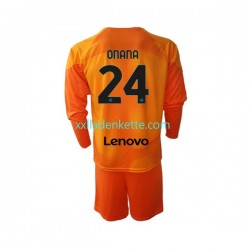 Fußballtrikot Inter Mailand Andre Onana 24 Torwart Kinder Viertes 2022-2023 Langarm