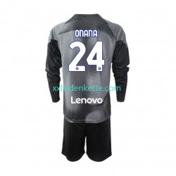 Fußballtrikot Inter Mailand Andre Onana 24 Torwart Kinder Heim 2022-2023 Langarm