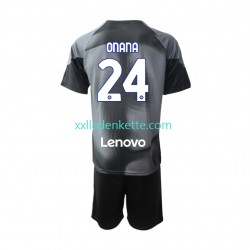 Fußballtrikot Inter Mailand Andre Onana 24 Torwart Kinder Heim 2022-2023 Kurzarm