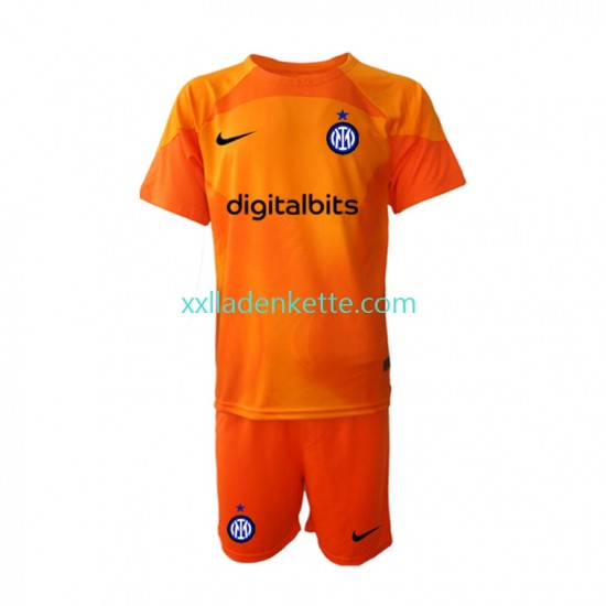 Fußballtrikot Inter Mailand Torwart Kinder Viertes 2022-2023 Kurzarm