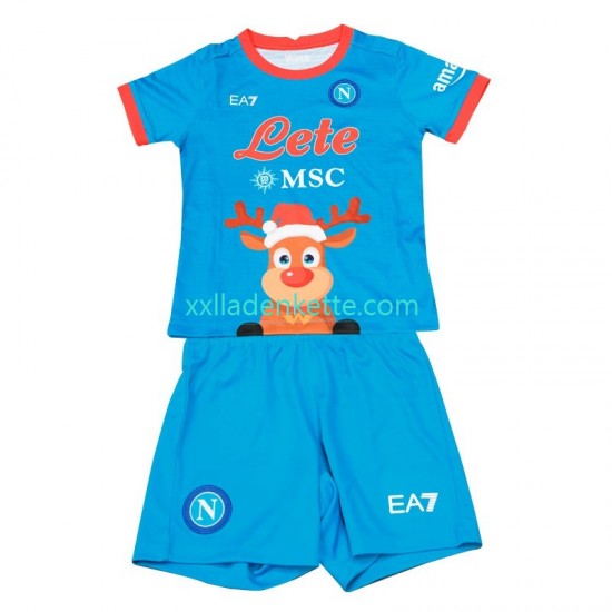 Fußballtrikot SSC Neaples Xmas Kinder Heim 2022-2023 Kurzarm