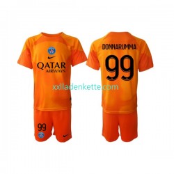 Fußballtrikot Paris Saint-Germain Donnarumma 99 Torwart Kinder Auswärts 2022-2023 Kurzarm