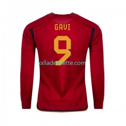Fußballtrikot Spanien Gavi 9 Herren Heim World Cup 2022 Langarm