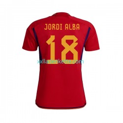 Fußballtrikot Spanien JORDI ALBA 18 Herren Heim World Cup 2022 Kurzarm