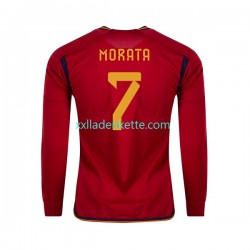 Fußballtrikot Spanien MORATA 7 Herren Heim World Cup 2022 Langarm