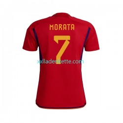 Fußballtrikot Spanien MORATA 7 Herren Heim World Cup 2022 Kurzarm