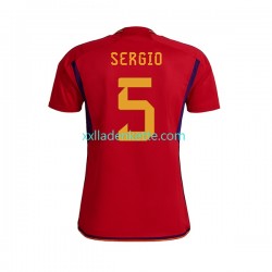 Fußballtrikot Spanien SERGIO BUSQUETS 5 Herren Heim World Cup 2022 Kurzarm