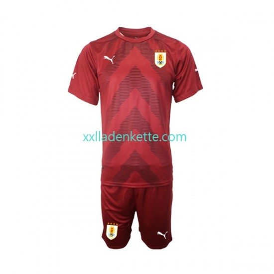Fußballtrikot Uruguay Torwart Kinder Heim World Cup 2022 Kurzarm