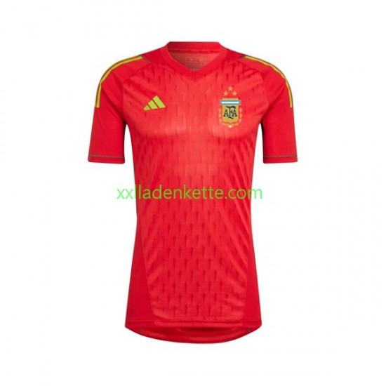 Fußballtrikot Argentinien Torwart Herren Auswärts World Cup 2022 Kurzarm