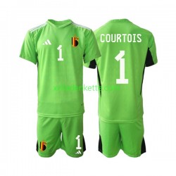 Fußballtrikot Belgien Courtois 1 Torwart Kinder Heim 2021-2022 Kurzarm