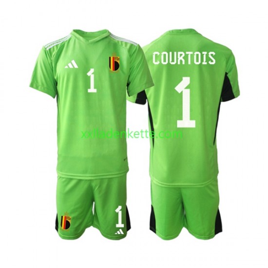 Fußballtrikot Belgien Courtois 1 Torwart Kinder Heim 2021-2022 Kurzarm