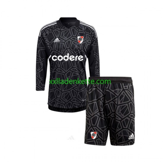 Fußballtrikot River Plate 2023 Torwart Kinder Heim Langarm
