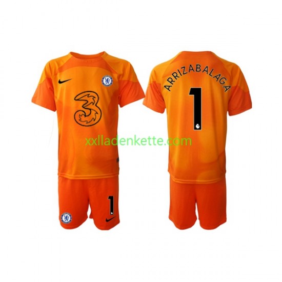 Fußballtrikot Chelsea Kepa Arrizabalaga 1 Torwart Kinder Heim 2022-2023 Kurzarm