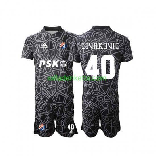 Fußballtrikot Dinamo Zagreb Livakovic 40 Torwart Kinder Heim 2022-2023 Kurzarm
