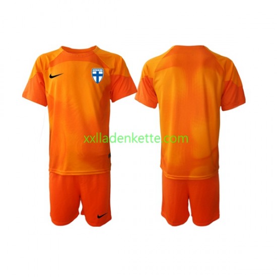 Fußballtrikot Finnland Torwart Kinder Heim 2022-2023 Kurzarm