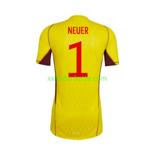 Fußballtrikot Deutschland Manuel Neuer 1 Torwart Herren Auswärts World Cup 2022 Kurzarm