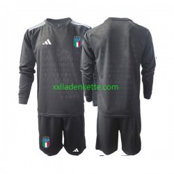 Fußballtrikot Italien 2023 Torwart Kinder Auswärts Langarm