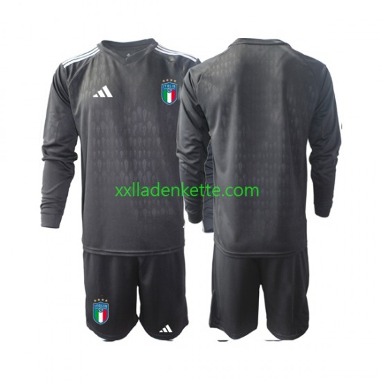 Fußballtrikot Italien 2023 Torwart Kinder Auswärts Langarm