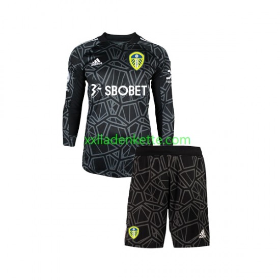 Fußballtrikot Leeds United Torwart Kinder Heim 2022-2023 Langarm