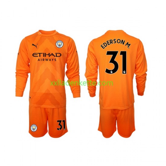 Fußballtrikot Manchester City Ederson M 31 Torwart Kinder Ausweich 2022-2023 Langarm