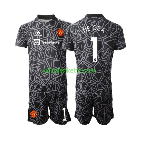 Fußballtrikot Manchester United DE GEA 1 Torwart Kinder Auswärts 2022-2023 Kurzarm