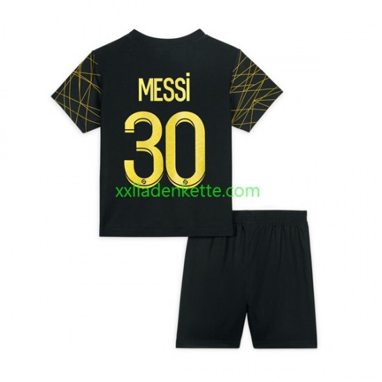 Fußballtrikot Paris Saint-Germain Lionel Messi 30 Kinder Viertes 2022-2023 Kurzarm