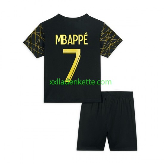 Fußballtrikot Paris Saint-Germain Mbappé 7 Kinder Viertes 2022-2023 Kurzarm
