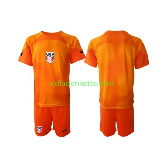 Fußballtrikot USA Torwart Kinder Heim World Cup 2022 Kurzarm