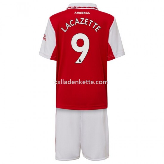 Fußballtrikot Arsenal Lacazette 9 Kinder Heim 2022-2023 Kurzarm