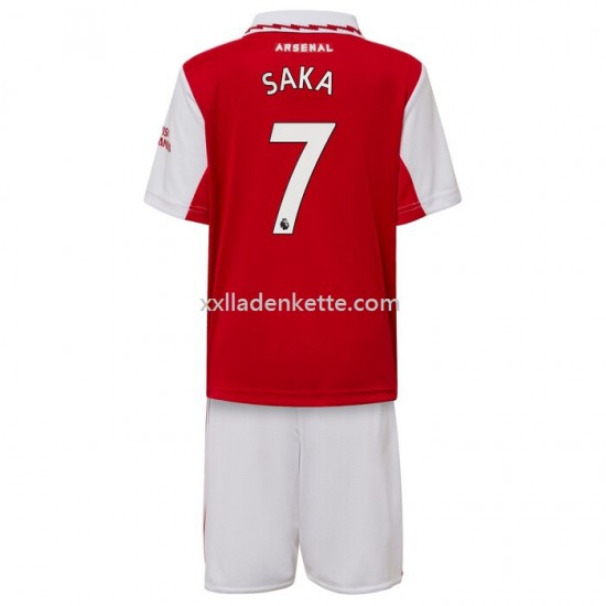Fußballtrikot Arsenal Saka 7  Kinder Heim 2022-2023 Kurzarm