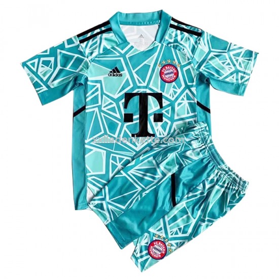 Fußballtrikot Bayern München Torwart Kinder Heim 2022-2023 Kurzarm