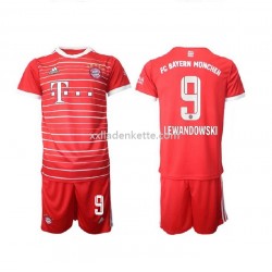 Fußballtrikot Bayern München Lewandowski 9 Kinder Heim 2022-2023 Kurzarm