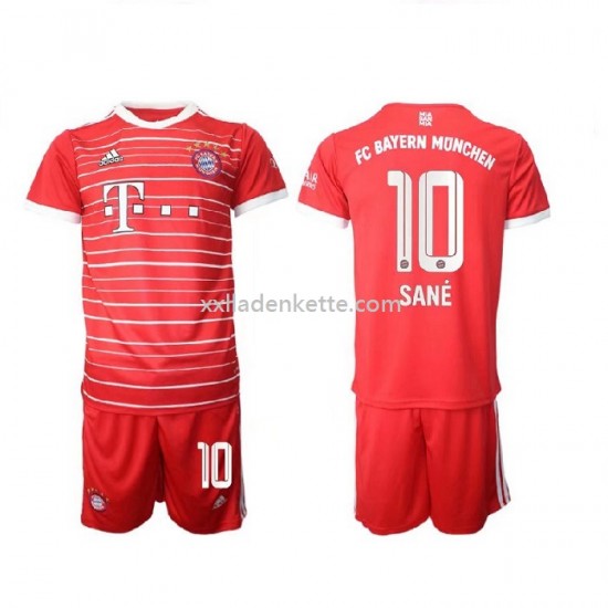 Fußballtrikot Bayern München Sane 10 Kinder Heim 2022-2023 Kurzarm
