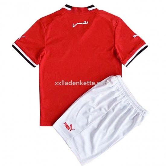 Fußballtrikot Ägypten Kinder Heim 2022 Kurzarm