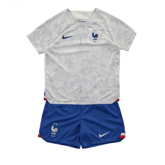 Fußballtrikot Frankreich Kinder Auswärts 2022 Kurzarm