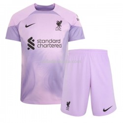 Fußballtrikot Liverpool Torwart Kinder Heim 2022-2023 Kurzarm