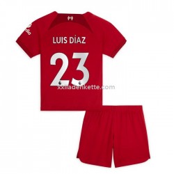 Fußballtrikot Liverpool Diaz 23 Kinder Heim 2022-2023 Kurzarm