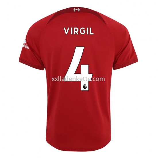 Fußballtrikot Liverpool Virgil 4 Heim 2022-2023 Kurzarm