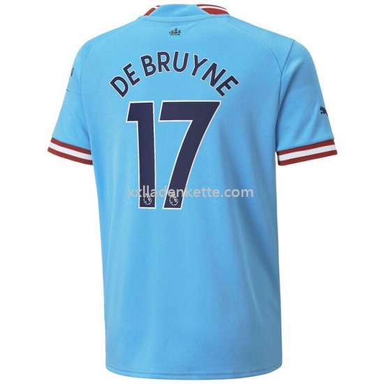Fußballtrikot Manchester City De Bruyne 17 Heim 2022-2023 Kurzarm