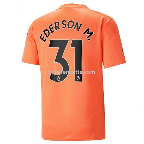 Fußballtrikot Manchester City Ederson M. 31 Torwart Ausweich 2022-2023 Kurzarm