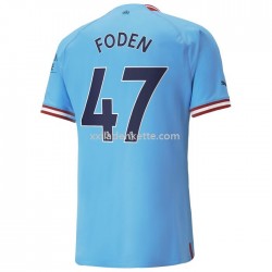 Fußballtrikot Manchester City Foden 47 Heim 2022-2023 Kurzarm