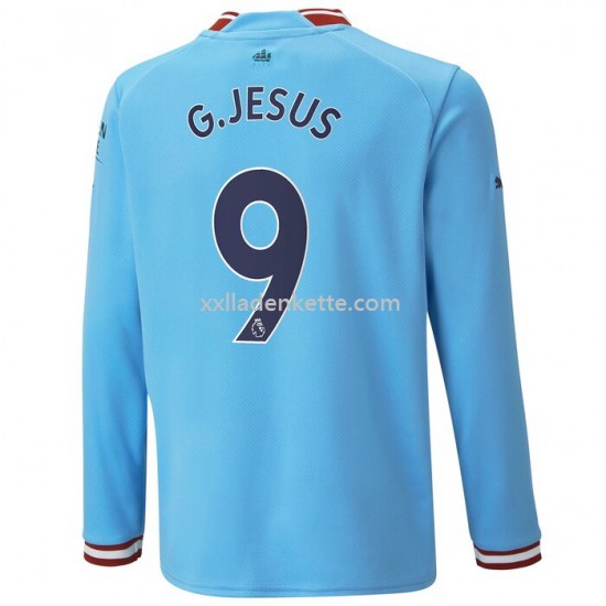 Fußballtrikot Manchester City G.Jesus 9 Heim 2022-2023 Langarm