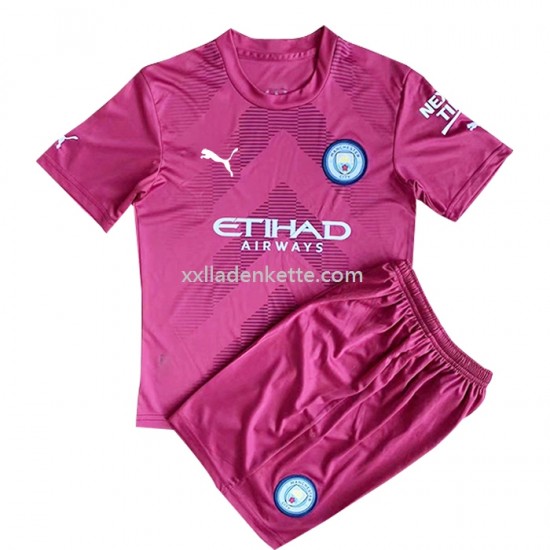 Fußballtrikot Manchester City Torwart Kinder Heim 2022-2023 Kurzarm