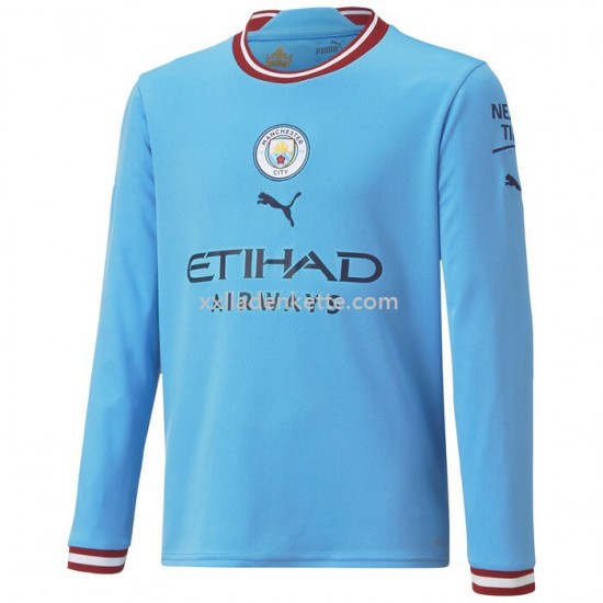 Fußballtrikot Manchester City Heim 2022-2023 Langarm