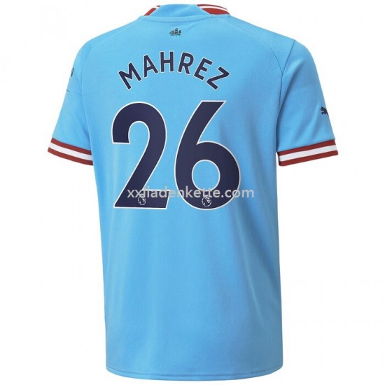 Fußballtrikot Manchester City Mahrez 26 Heim 2022-2023 Kurzarm