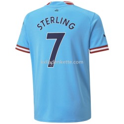 Fußballtrikot Manchester City Sterling 7 Heim 2022-2023 Kurzarm